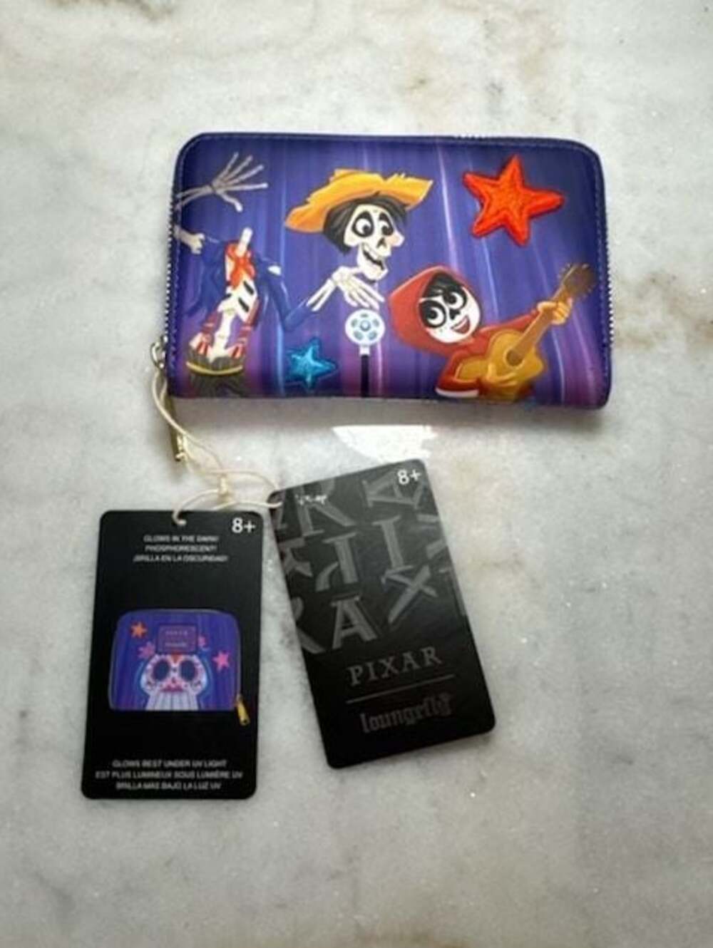 Loungefly Disney Pixar Coco Glow-in-the-Dark Zip Around Wallet